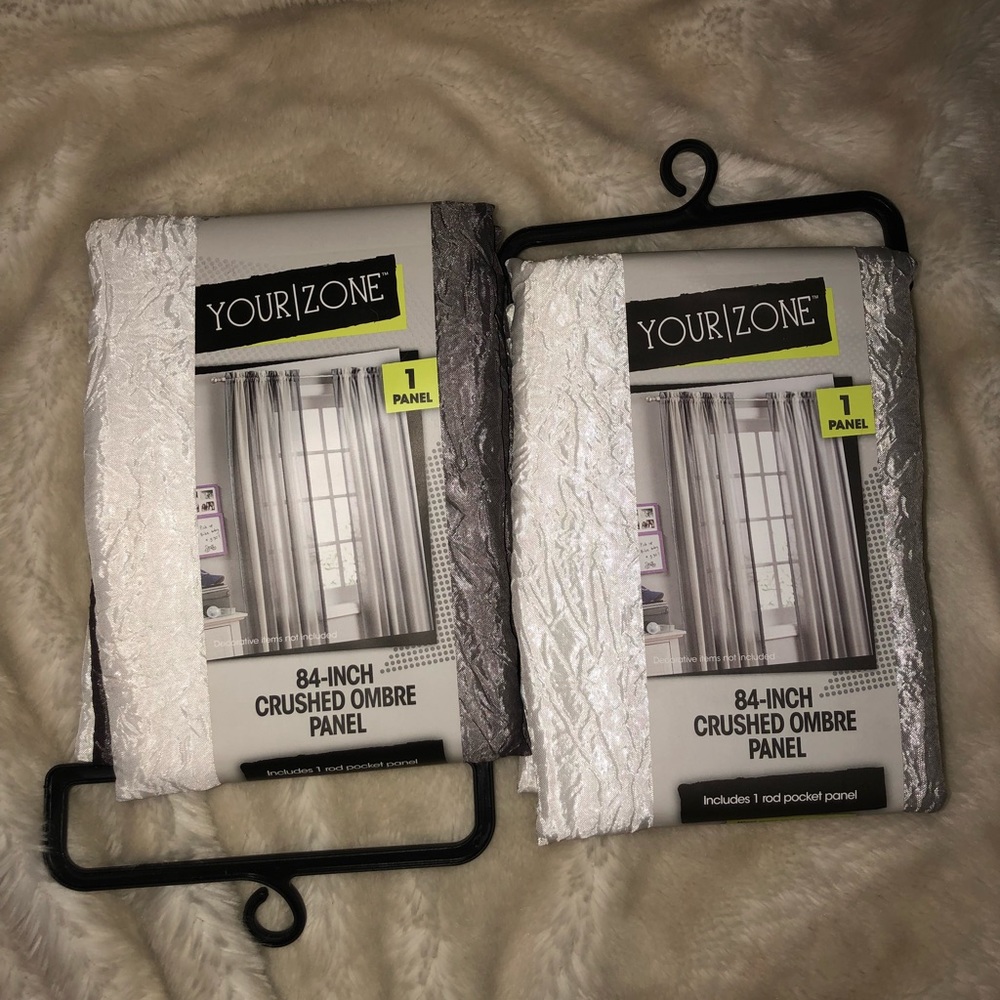 Gray and white ombre curtains